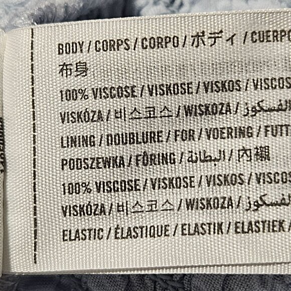 Abercrombie & Fitch Ruched Puff Sleeve Crop Top Womens Size XL Light Blue Shirt - Picture 6 of 6